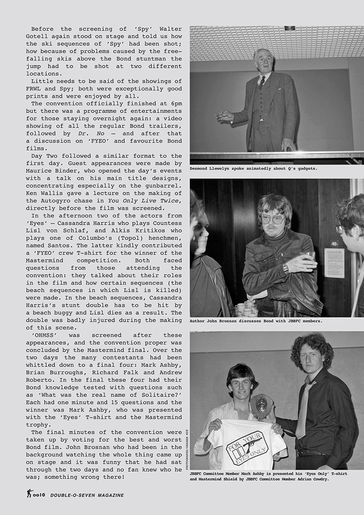 007 MAGAZINE 40th Anniversary Issue - 1981 Convention report