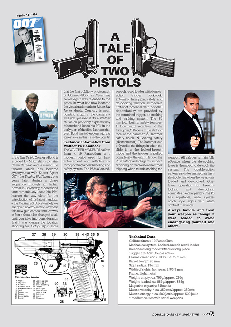 007 MAGAZINE 40th Anniversary Issue - A Tale of Two Pistols