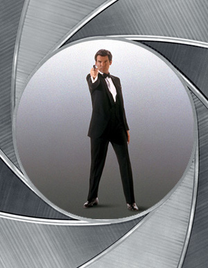 Pierce Brosnan silver gun barrel