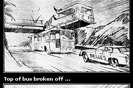 Live And Let Die bus chase storyboard by Syd Cain