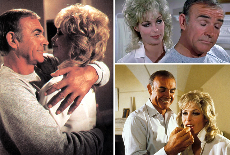 Sean Connery as James Bond and Prunella Gee as Patricia in Never Say Never Again (1983)