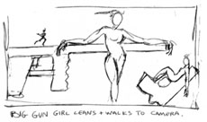Daniel Kleinman's concept sketch from GoldenEye (1995)