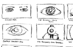 Unused concept storyboards from GoldenEye 1995