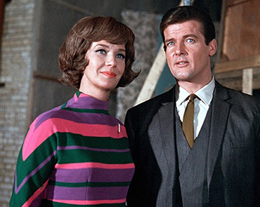 Lois Maxwell and Roge Moore in The Saint (1966)