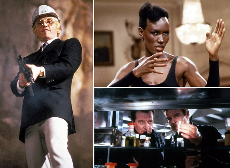 Chistoperh Walken, Grace Jones, Patrick Macnee and Roger Moore A View To A Kill (1985)