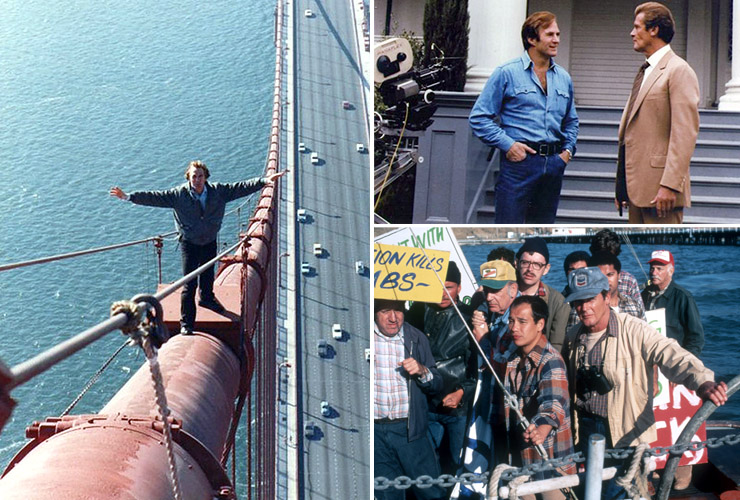 Martin Grace atop the Golden Gate Bridge | Deleted scene Chevron Richmond Dock A View To A Kill (1985)