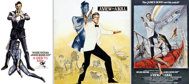  A View To A Kill (1985) UK Poster artwork concepts Eric Pulford, Vic Fair and Mike Vaughan