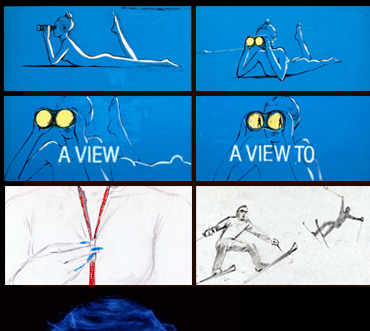  A View To A Kill (1985) teaster trailer/main titles storyboards