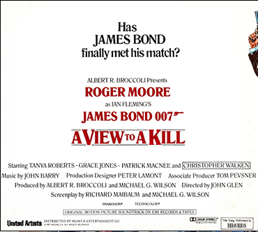  A View To A Kill (1985) US poster artwork by Daniel Goozee