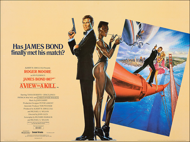  A View To A Kill (1985) UK quad-crown poster artwork by Daniel Goozee