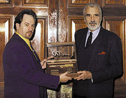 Graham Rye with Christopher Lee