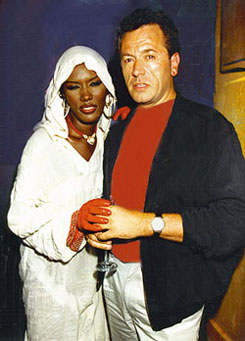 Graham Rye with Grace Jones