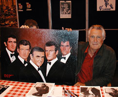 George Lazenby with fan painting