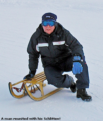 Fred reunited with his sledge!