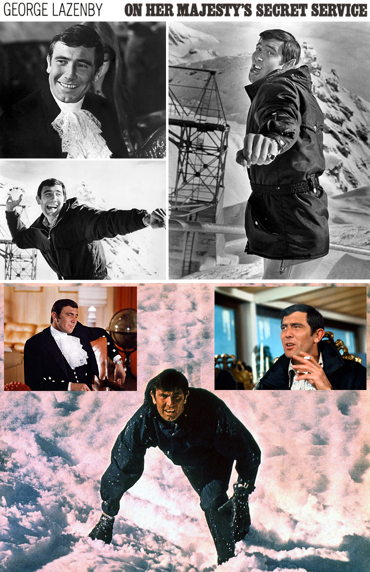 George Lazenby as James Bond 007 in On Her Majesty's Secret Service (1969)