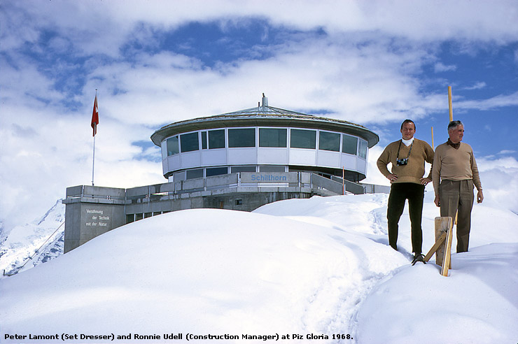 Peter Lamont and Ronnie Udell at Piz Gloria