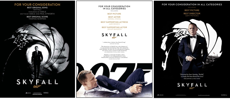 Skyfall For Your Consideration posters