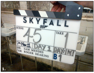 Skyfall first day of filming the new James Bond movie