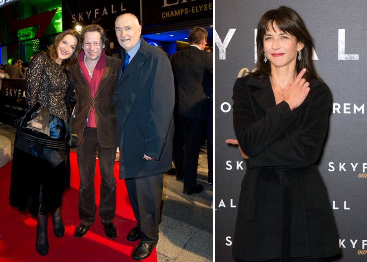 Co-producers Barbara Broccoli and Michael G. Wilson meet up with with Matthieu Amalric [Dominic Greene in Quantum of Solace