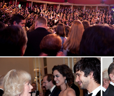 The Duchess of Cornwall chats with Ben Whishaw [who plays 'Q' in Skyfall]