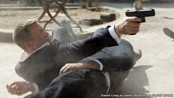 Daniel Craig back in action as James Bond 007 in Skyfall (2012)