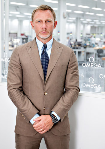 Daniel Craig visits with OMEGA factory in Villeret, Switzerland