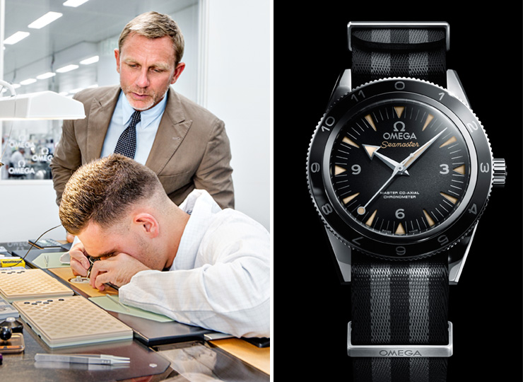 Daniel Craig visits the OMEGA factory in Switzerland