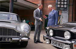 HRH The Prince of Wales visits BOND 25 set