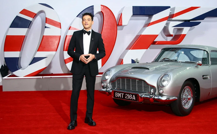 No Time To Die World Premiere - Rami Makek Aston Martin DB5