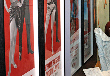 James Bond film props/posters at the Imperial War Museum