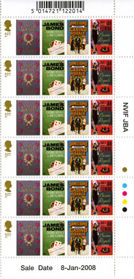 James Bond Stamps CASINO ROYALE uncut sheet