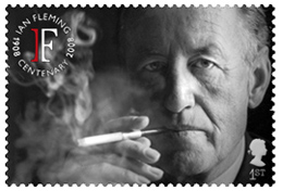 Ian Fleming mock-up stamps