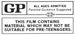US MPAA ‘GP’ rating applied to Diamonds Are Forever in 1971