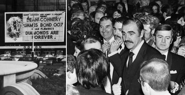 Diamonds Are Forever Odeon Leicester Square/Odeon Clerk Street with Sean Connery attending the Gala Scottish Premiere