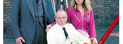 Desmond Llewelyn, Sue Vanner and Wing Commander Ken Wallis