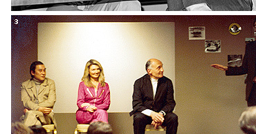 Burt Kwouk, Sue Vanner, Walter Gotell on stage