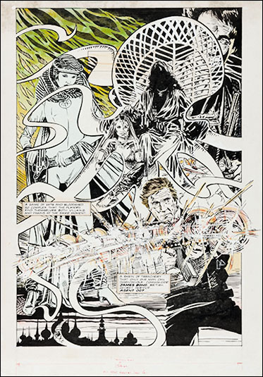 Paul Neary original artwork Octopussy comic 1983