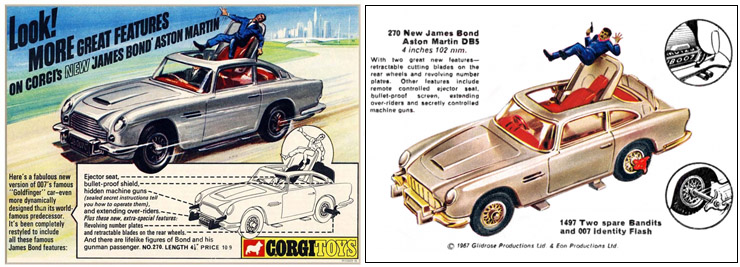 Corgi 270 New Aston Martin advertisements 1968