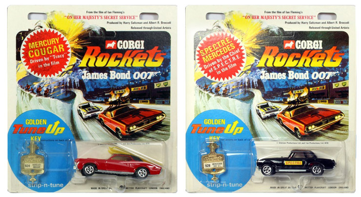 Corgi Rockets D924 Mercury Cougar & Corgi Rockets D928 S.P.E.C.T.R.E. Mercedes