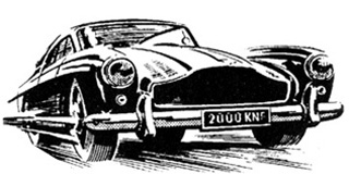 John McLusky Aston Martin DBIII GOLDFINGER Daily Express Comic Strip 1960