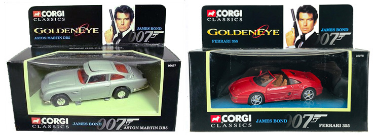 corgi Classics Aston Martin DB5 & Ferrari 355