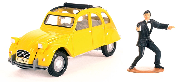 Corgi Classics 65301 Citron 2CV For Your Eyes Only (1981) & James Bond figure [Roger Moore]