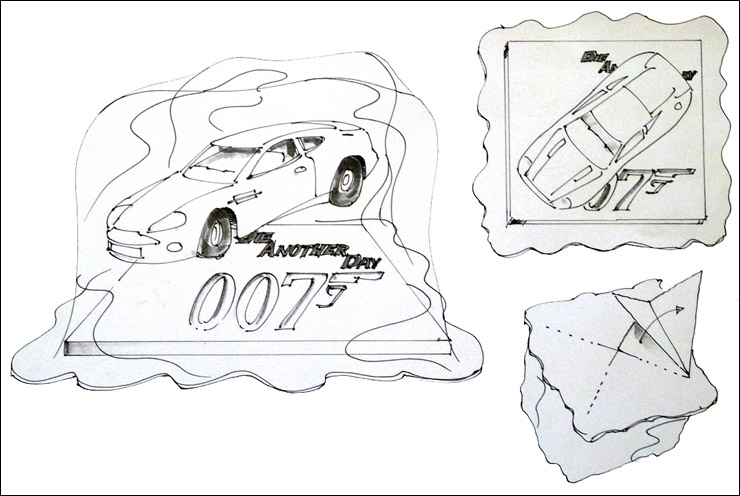Corgi Aston Martin Vanquish Car in Ice DVD concept (2003)