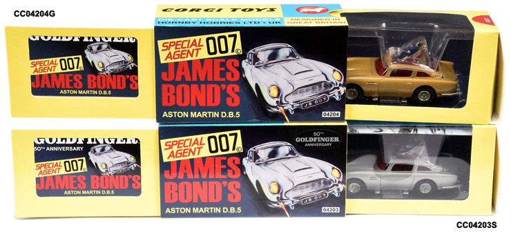 Corgi Goldfinger 50th Anniversary editions