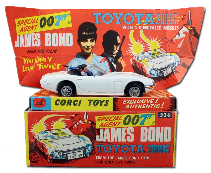 Corgi 336 James Bond Toyota number plate decals only 