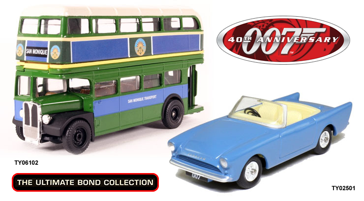 Corgi Leyland RT Bus Live And Let Die/Sunbeam Alpine Dr. No