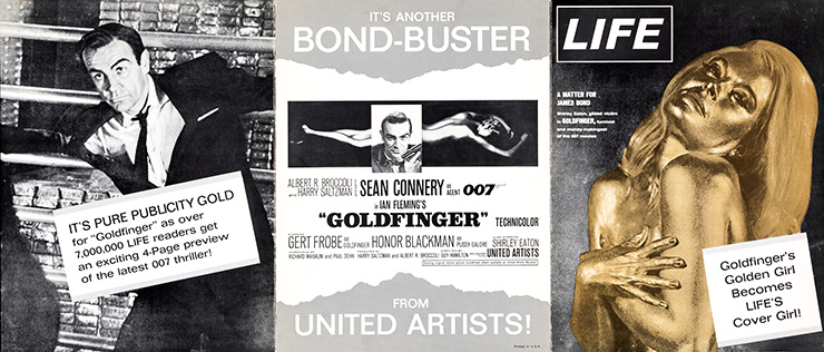 LIFE Magazine 1964 Goldfinger promotional material