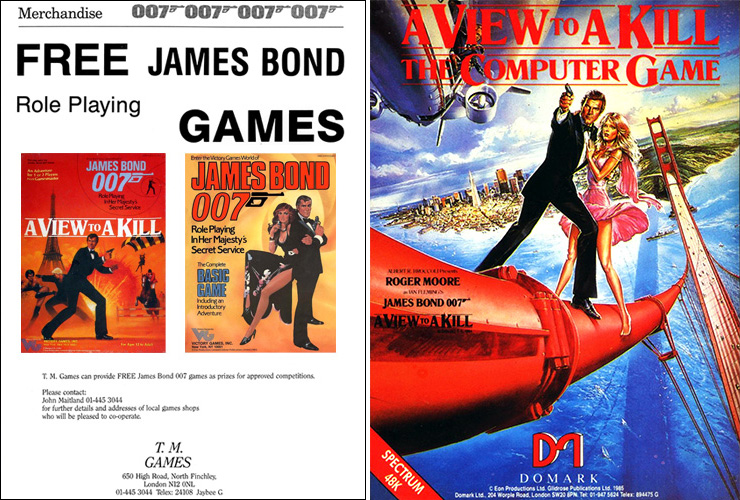 A View To A Kill (1985) computer games