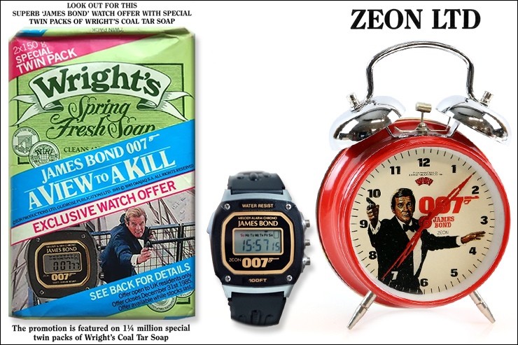 A View To A Kill (1985) ZEON watch and clock