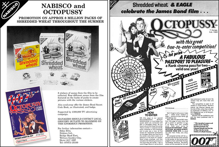Octopussy (1983) Shredded Wheat promotion